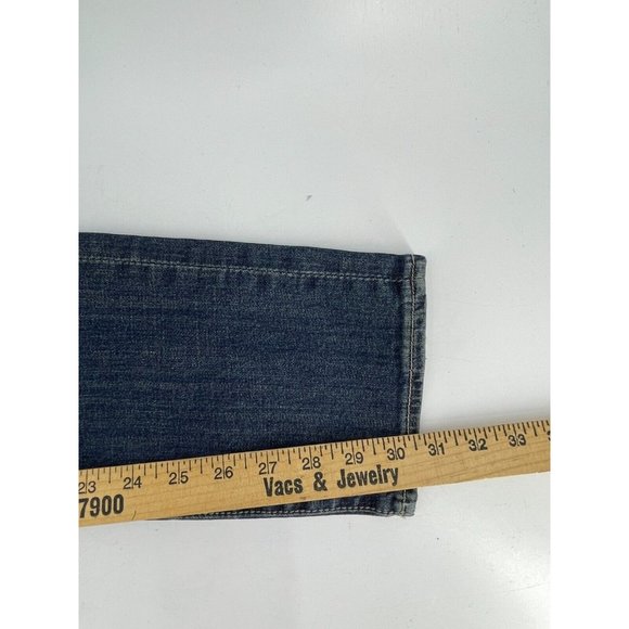 Vigoss Audrey Driftwood Embroidered Designer Low Rise Denim Jeans Size 26 - Picture 13 of 14